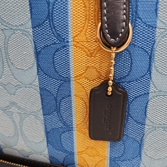 💙🔹️Coach🔹 Mollie Tote 25 Signature Jacquard With Stripes And Matching Wallet - Picture 6 of 17